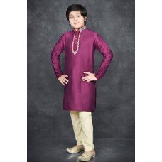 PLUM & BEIGE VIBRANT READYMADE KURTA PYJAMA