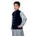 GREY AND NAVY BLUE WAISTCOAT AND KURTA READY MADE BOYSWEAR SUIT