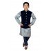 GREY AND NAVY BLUE WAISTCOAT AND KURTA READY MADE BOYSWEAR SUIT