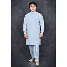 FADED DENIM BLUE CHILDREN BOYS EID SALWAR KAMEEZ