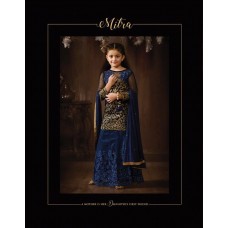8073 NAVY BLUE KARMA HEAVY GOLD EMBROIDERED WEDDING WEAR DESIGNER LEHENGA FOR YOUNG GIRLS 