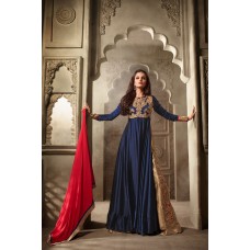 EGYPTIAN BLUE AND GOLD MAISHA MASKEEN ASTER PARTY WEAR SUIT