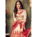  WHITE AND RED INDIAN MAXI PARTY AND BRIDAL ANARKALI SUIT (LARGE SIZE)