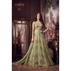 GREEN ELEGANT READY MADE ANARKALI GOWN 5603