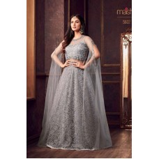 LAVISHING QUIET GREY READY MADE ANARKALI STYLE GOWN 5602