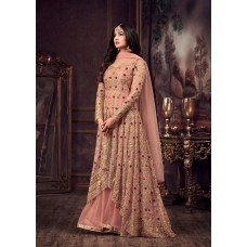 PEACH WEDDING WEAR ANARKALI SUIT 5608-B