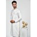 White Indian Mens Silk Kurta Pajama 
