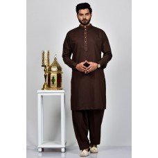 Dark Brown Men's Festive Eid Kurta Set