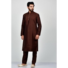 Dark Brown Men's Wedding Indian Kurta Pajama