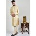 Cream Embroidered Kurta Indian Mens Wedding Attire