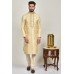 Cream Embroidered Kurta Indian Mens Wedding Attire