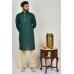 Green Beige Kurta Pajama Asian Designer Formal Clothing