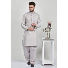 Fawn Designer Mens Kurta Shalwar Suit Set