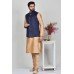 Navy Blue Indian Men's Waistcoat