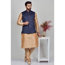 Navy Blue Indian Men's Waistcoat