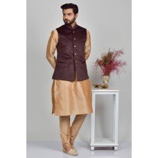 Brown 2 Pockets Wedding Party Men's Waistcoat