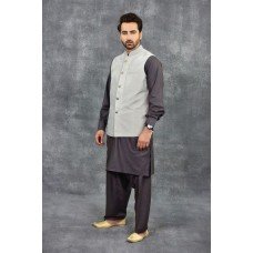 Grey Smart & Formal Men's Waistcoat