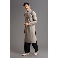 GREY PAKISTANI MEN KURTA SALWAR SUIT