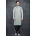 ASH GREY & BLACK FESTIVE MEN'S READYMADE KURTA SALWAR