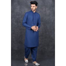 NAVY BLUE SUMMER FESTIVE PAKISTANI MEN'S SHALWAR KAMEEZ