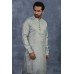 Grey and Cream Indian Mens Kurta Pajama Ethnic Wedding Dress