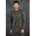 Black Self Fabric Kurta Pajama Indian Men's Wedding Suit