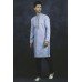 Grey & Navy Blue Kurta Pajama Indian Traditional Menswear