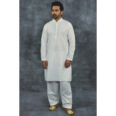 White Traditional Mens Kurta Shalwar Pakistani Menswear