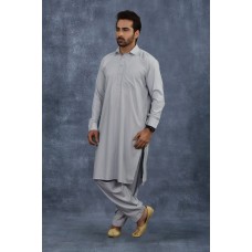 Light Grey Mens Kurta Shalwar Pakistani Menswear