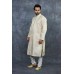 Cream Indian Ethnic Men's Kurta Pajama Suit