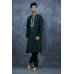 Dark Green Kurta Pajama Indian Wedding Suit For Men