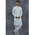 Sky Blue Embroidered Kurta Shalwar Indian Mens Suit
