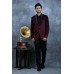 Wine Autumn Winter Velvet Wedding Coat Mens Blazer Jacket