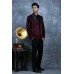Wine Autumn Winter Velvet Wedding Coat Mens Blazer Jacket