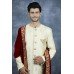 Premium Gold Classic Fit Embroidered Sherwani