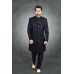 Navy Blue Designer Wedding Sherwani