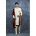 Premium Gold Classic Fit Embroidered Sherwani