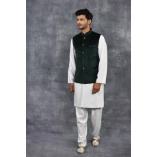 Green Waistcoat Mens Party Outfit