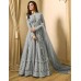 LILAC GREY INDIAN DESIGNER EVENING PARTY GOWN