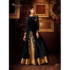 Black Silk Wedding Dress Indian Designer Skirt Outfit