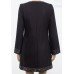 Black & Silver Embroidered A-Line Designer Ladies Coat