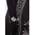 Black & Silver Embroidered A-Line Designer Ladies Coat