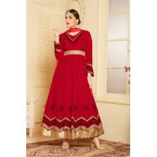 RED MAXI XXL PLUS SIZE INDIAN PARTY WEDDING ANARKALI SUIT 