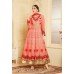 CARROT COLOUR MAXI XXL PLUS SIZE INDIAN PARTY WEDDING ANARKALI SUIT 