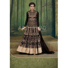 Elegant Black Designer Indian Evening Gown 