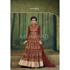 Red Designer Indian Evening Gown 