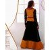 BLACK WEDDING WEAR GEORGETTE & NET LONG ANARKALI SUIT