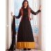 BLACK WEDDING WEAR GEORGETTE & NET LONG ANARKALI SUIT