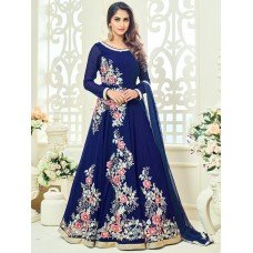 EGYPTIAN BLUE ARIHANT FLORAL EMBROIDERED ANARKALI SUIT