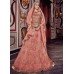 FL-7381 PEACH FLORAL GRACIA HEAVY EMBROIDERED LEHNGA